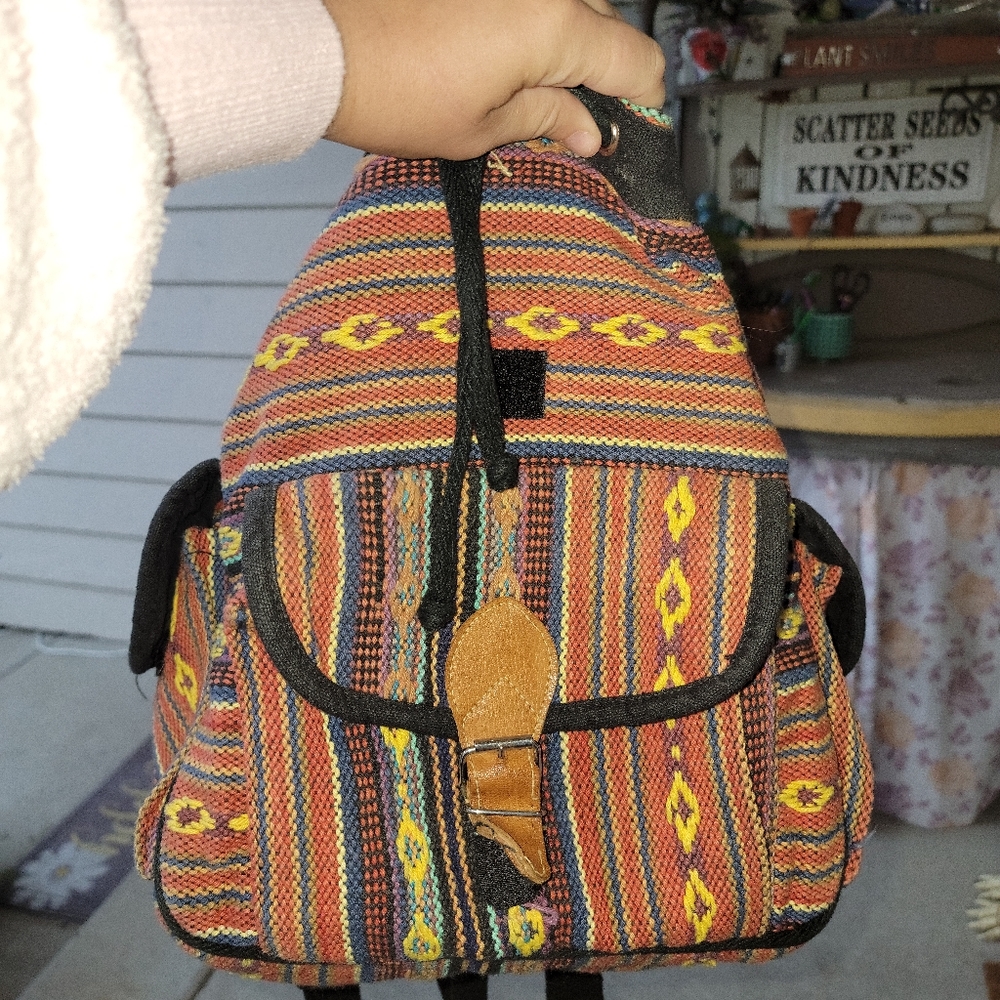 Western Drawstring backpack